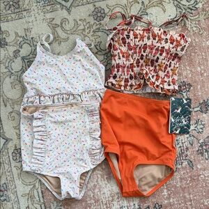 Colorful Confetti Kids One Piece Swimsuit